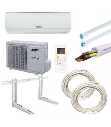 Aermec Klimaanlage SGE 3,5KW 12000BTU R32 A++/A+ mit Montage-KIT