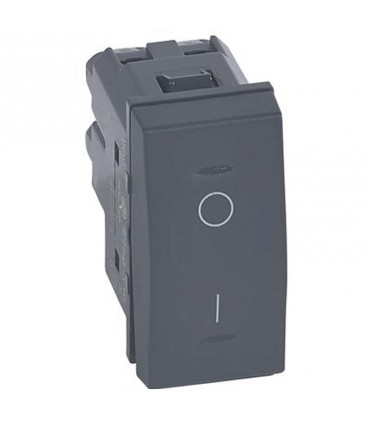 Zweipoliger Schalter Legrand Vela 16A anthrazit 1 Modul 682740