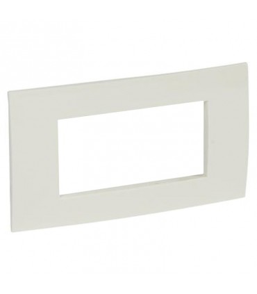 Legrand Platte Vela quadratisch weiß glänzend 4 Module 685642