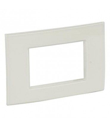 Legrand Platte Vela quadratisch weiß emailliert 3 Module 685716