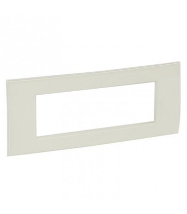 Legrand Platte Vela quadratisch weiß emailliert 6 Module 685718