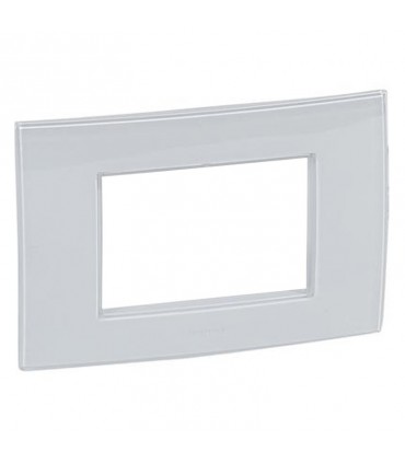 Legrand Platte Vela quadratisch Wasser grau 3 Module 685721