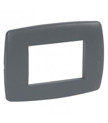 Legrand Vela Platte rund anthrazit 3 Module 685815