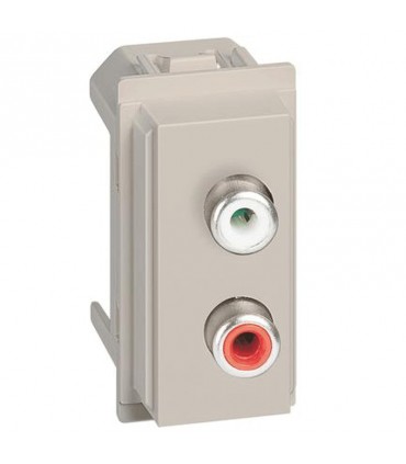 Bticino Living Now Doppel-RCA-Modul sandfarbig KM4269R