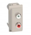 Bticino Living Now Doppel-RCA-Modul sandfarbig KM4269R