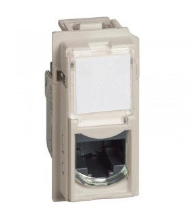 Bticino RJ45- Anschlüsse Living Now toolless UTP cat5E Sand KM4279C5E