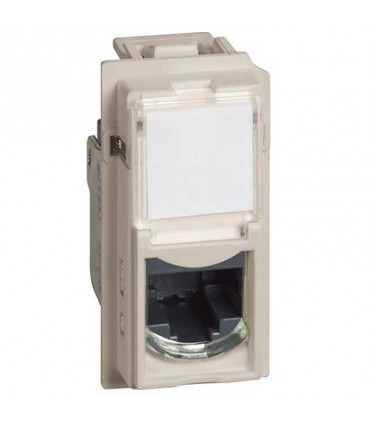 Bticino RJ45- Anschlüsse Living Now toolless UTP cat5E Sand KM4279C5E