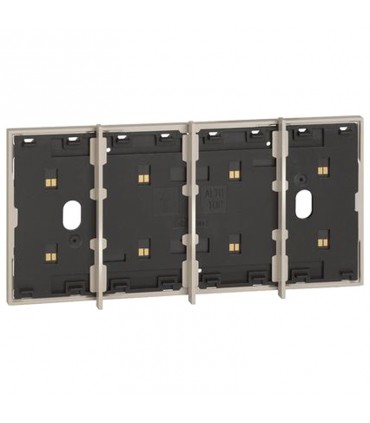 Bticino elektrifizierter Rahmen mit Zwischensteuertrennern Living Now 4 Module Sand KM8104