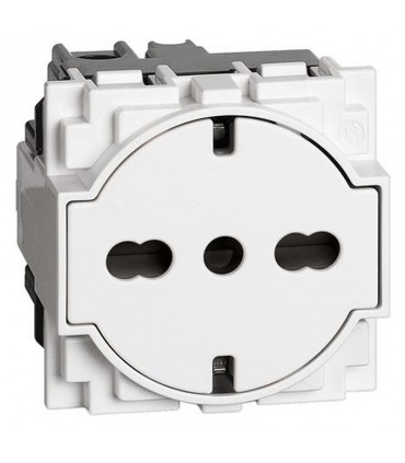 Bticino Schuko Steckdose FLAT Living Now 16A weiß KW4140A16F