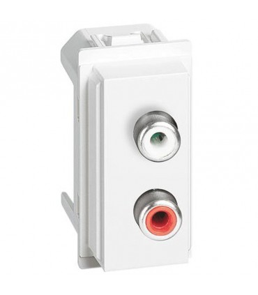 Bticino Living Now Doppel-RCA-Modul weiß KW4269R