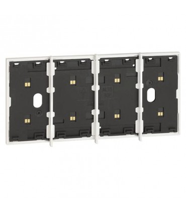 Bticino Living Now elektrifizierter Rahmen 4 Module weiß KW8104