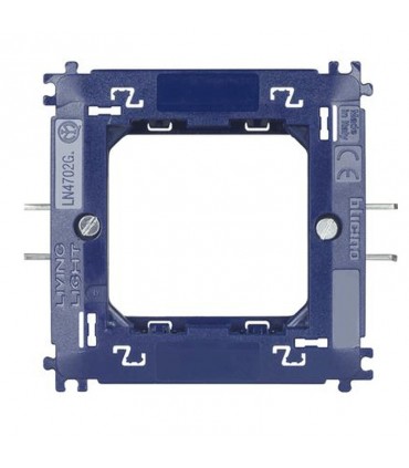 Bticino Wohnraumleuchte Träger 2 Module mit Klammern LN4702G