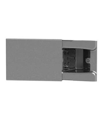 Unterputzdose 4Box 3 Module ausblenden verschiebbar mit einseitiger Universalsteckdose grau Tekno