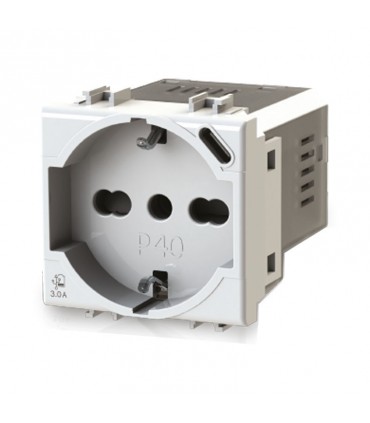 Bticino Matix 4B.AM.P40 zweipolig und schuko 4Box P40 Buchse mit USB 3.0A