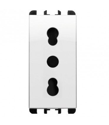 2P+E 10/16A 230V Urmet Simon Nea-Zweifachsteckdose eisweiß 10303BG