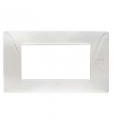 Platte 4 Module Urmet Simon Nea Edelstahl poliert 11804.IL