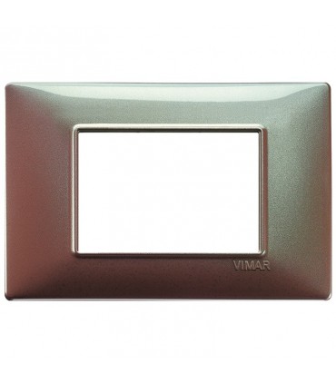 Vimar Plana Abdeckrahmen 3 Module Farbe Braun mit Glimmer 14653.23