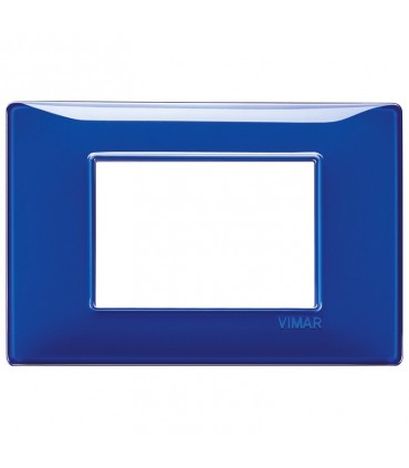 Vimar Plana Abdeckrahmen 3 Module Farbe Saphirblau 14653.50