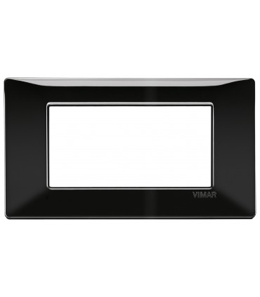 Vimar Plana Platte 4 Module Farbe schwarz 14654.05