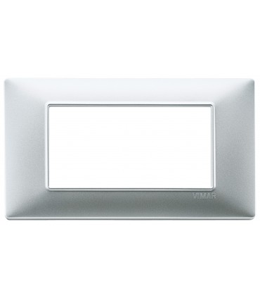 Vimar Plana Abdeckrahmen 4 Module Farbe Mattsilber 14654.20