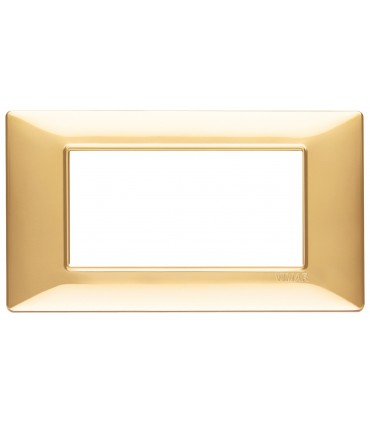 Vimar Plana Abdeckrahmen 4 Module Farbe glänzend Gold 14654.24