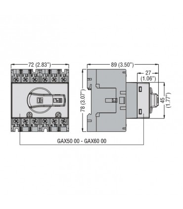 Mechanische Lovato-Verriegelung für die Netzumschaltung 1-0-2 GA0-16 GAX5000
