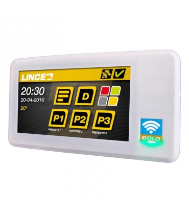 Kabelgebundene Tastatur Lince TOUCH GOLD weiß 9541