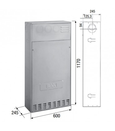 Unterbringung Baxi-Kesselkasten für Luna Duo-tec IN+ Serie KHG 71410991