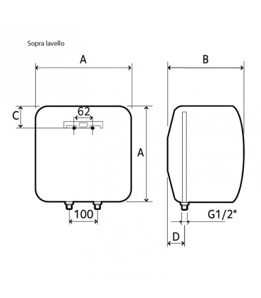 Chaffoteaux elektronischer Warmwasserbereiter CHX EU 30 Liter 3100385