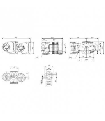 Grundfos Nassläufer-Umwälzpumpen MAGNA3 D 40-120 F 97924465