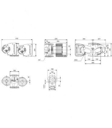 Grundfos MAGNA3 D 50-80 F Nassläufer-Umwälzpumpe 97924477