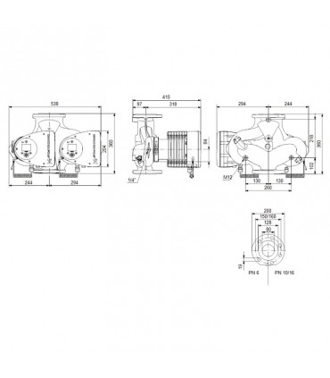 Grundfos Nassläufer-Umwälzpumpen MAGNA3 D 80-120 F 97924505