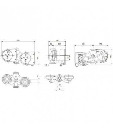 Grundfos MAGNA1 D 32-80 Elektronisch geregelte Umwälzpumpen mit Nassläufer 99221240