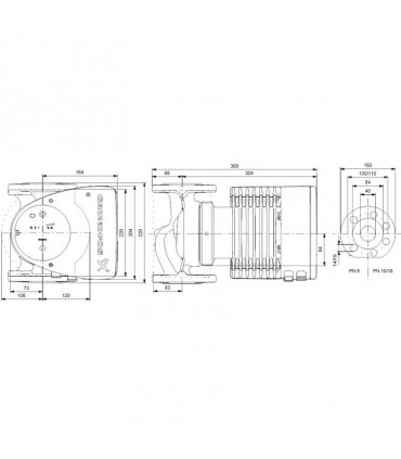 Grundfos MAGNA1 40-80 F Elektronisch geregelte Umwälzpumpen mit Nassläufer 99221303