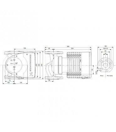 Grundfos MAGNA1 40-120 F Elektronisch geregelte Umwälzpumpen mit Nassläufer 99221305