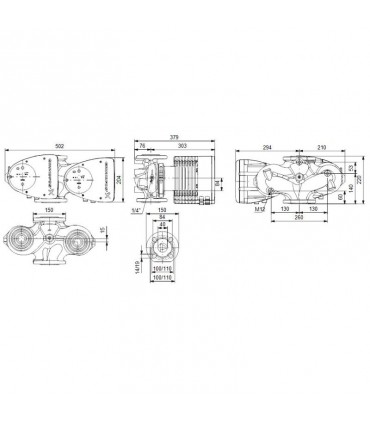Grundfos MAGNA1 D 40-80 F Elektronisch geregelte Umwälzpumpen mit Nassläufer 99221308