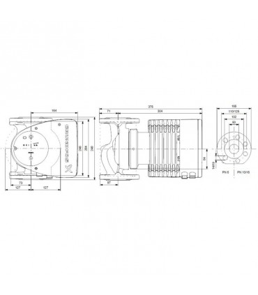 Grundfos MAGNA1 50-80 F Elektronisch geregelte Umwälzpumpen mit Nassläufer 99221334