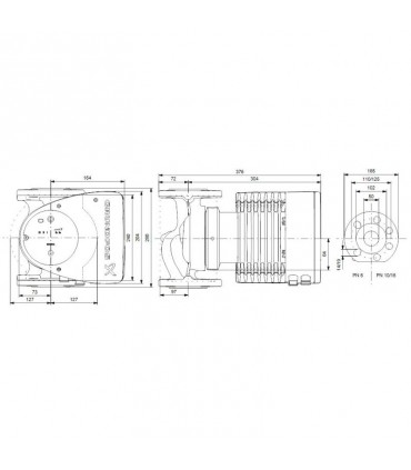 Grundfos MAGNA1 50-120 F Elektronisch geregelte Umwälzpumpen mit Nassläufer 99221336