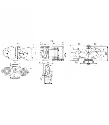 Grundfos MAGNA1 D 50-120 F Elektronisch geregelte Umwälzpumpen mit Nassläufer 99221342