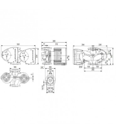 Grundfos MAGNA1 D 65-80 F Elektronisch geregelte Umwälzpumpen mit Nassläufer 99221378