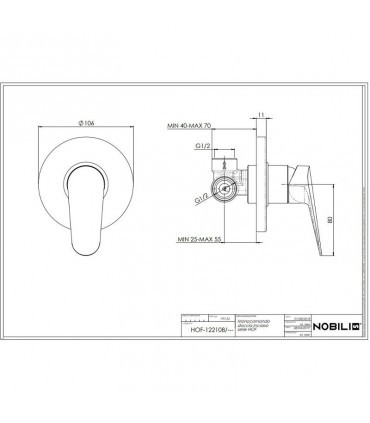 Nobili HOF Unterputz-Brausebatterie Chrom HF122108CR