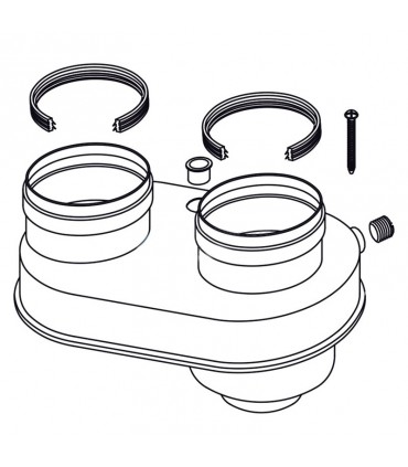 Luftabzugsteiler für Warmwasserbereiter Rinnai 80/80 FOT-HX060-A08