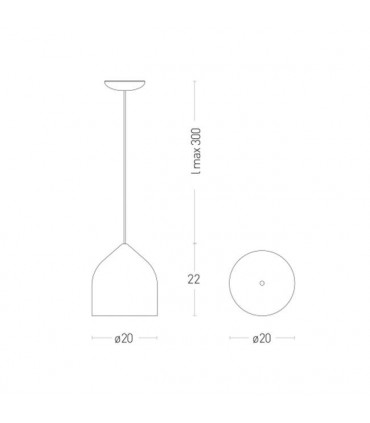 Lumen Center Italia Pendellampe Odile S anthrazitfarben 1XE27 IP20 ODI21125