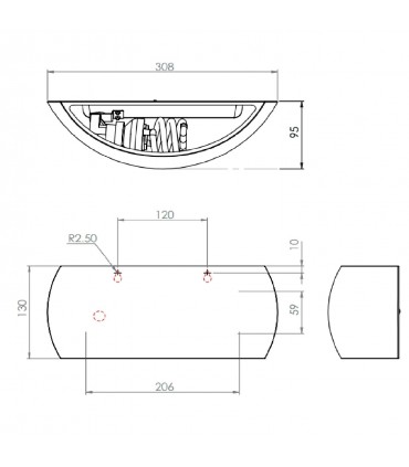 Astro Milo Wandlicht aus weißer Keramik, Wandmontage, 1XE27  1299001
