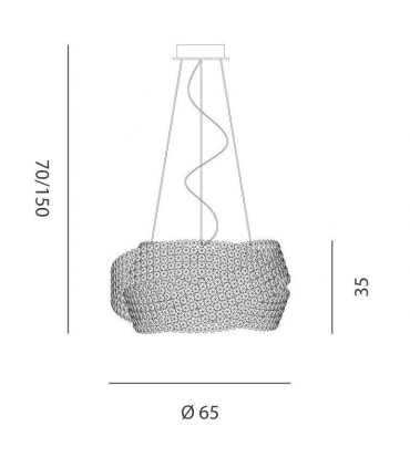 Marchetti LED-Pendellampe Swarovsky Diamant 30W IP20 050.298.06.03.B
