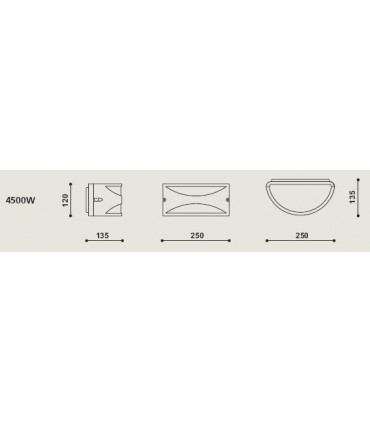 Augenti LED-Wandlicht Meridian grau 4500W/WR4.VS.40