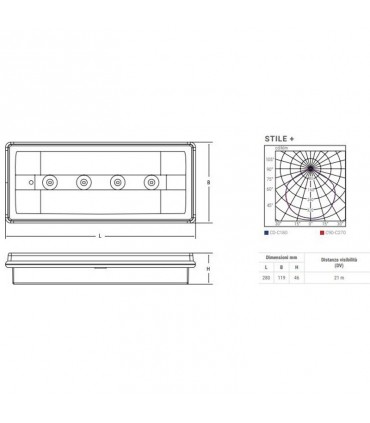 Beghelli STILE+ Notfalllampe 18W SE/SA IP42 19501