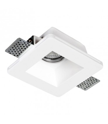 Jahrhundert Jessy quadratischer Gipseinbaustrahler Weiß JESSY-SQ120