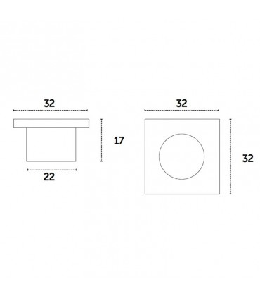 Play Led LED-Einbaulicht PETIT QUADRO 2W 3000K Silver DL2LQSC