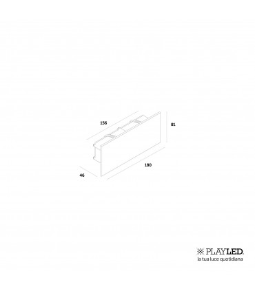 Playled asymmetrische LED-Wandeinbauleuchte VITRUM506 230V 7W SP506AC